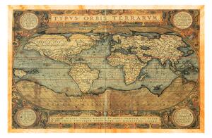 Slika na platnu - Antička karta svijeta 1102A (100x70 cm)