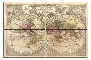 Slika na platnu - Karta antičkog svijeta 1101C (150x100 cm)