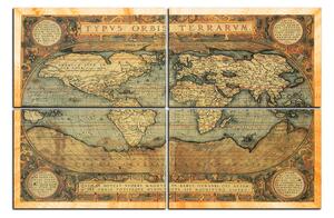 Slika na platnu - Antička karta svijeta 1102C (150x100 cm)