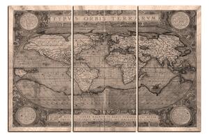 Slika na platnu - Antička karta svijeta 1102FB (120x80 cm)
