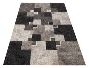 Unikatni bež tepih s uzorkom kvadrata Širina: 80 cm | Duljina: 150 cm