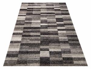 Moderni sivo-smeđi tepih s uzorkom pravokutnika Širina: 200 cm | Duljina: 290 cm