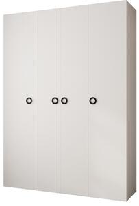 Zondo.hr Ormar za garderobu 180 cm Carmela 40-1 (bijela + crna). Akcija -20%. 1126533