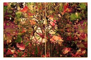 Slika na platnu - Cvjetna grunge pozadina 1108FD (150x100 cm)