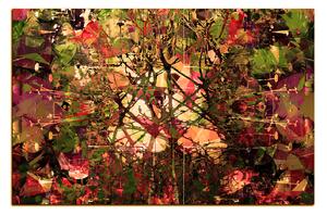 Slika na platnu - Cvjetna grunge pozadina 1108FA (90x60 cm )