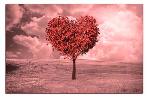 Slika na platnu - Srce u obliku stabla 1106QA (90x60 cm )