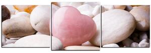 Slika na platnu - Ružičasto srce - panorama 5105D (150x50 cm)