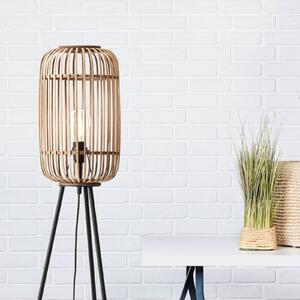 Podna lampa Woodrow, visina 130 cm, svijetlo drvo, bambus/metal