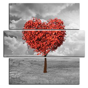 Slika na platnu - Srce u obliku stabla - kvadrat 3106D (75x75 cm)