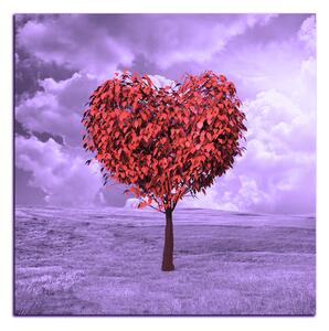 Slika na platnu - Srce u obliku stabla - kvadrat 3106FA (50x50 cm)