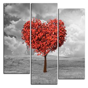 Slika na platnu - Srce u obliku stabla - kvadrat 3106C (75x75 cm)