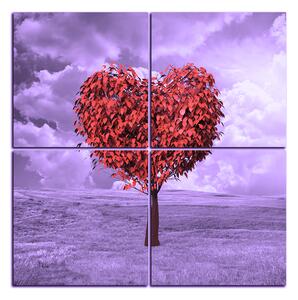Slika na platnu - Srce u obliku stabla - kvadrat 3106FE (60x60 cm)