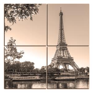 Slika na platnu - Eiffel Tower - kvadrat 3110FD (60x60 cm)
