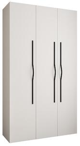 Zondo.hr Ormar za garderobu 140 cm Carmela 40-2 (bijela + crna). Akcija -20%. 1126561