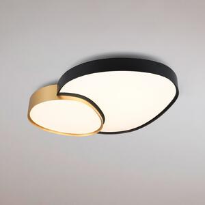 Rise LED stropna svjetiljka, crno-zlatna, 77 x 63 cm, CCT, prigušiva