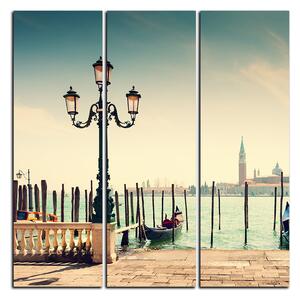 Slika na platnu - Veliki kanal i gondole u Veneciji - kvadrat 3114B (75x75 cm)