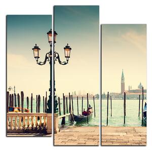 Slika na platnu - Veliki kanal i gondole u Veneciji - kvadrat 3114C (75x75 cm)