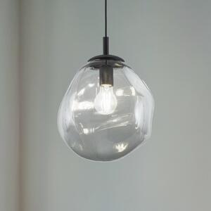 TK Lighting Sol Mini viseća svjetiljka, staklo, Ø 25 cm, crna/grafit siva, prigušiva, Providna, Dnevni boravak/blagovaonica, Staklo