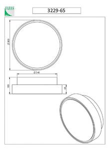 Hatton zidna svjetiljka, Ø 30 cm, 2 x E27, bijela, IP65