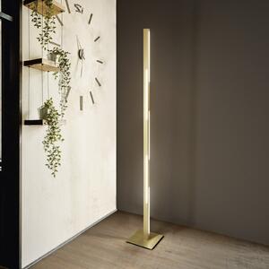 Ling LED podna svjetiljka, mesing, visina 165 cm, prigušiva, metal