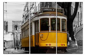 Slika na platnu - Povijesni tramvaj u centru Lisabona 1116B (90x60 cm )