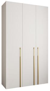 Zondo.hr Ormar za garderobu 140 cm Carmela 40-3 (bijela + zlatna). Akcija -21%. 1126606