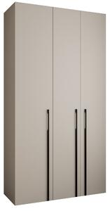 Zondo.hr Ormar za garderobu 130 cm Carmela 40-3 (kašmir + crna). Akcija -20%. 1126603
