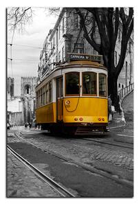 Slika na platnu - Povijesni tramvaj u centru Lisabona - pravokutnik 7116A (90x60 cm )
