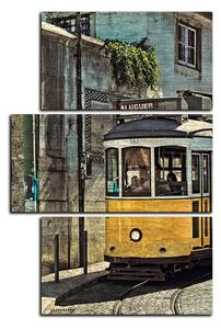 Slika na platnu - Povijesni tramvaj - pravokutnik 7121C (90x60 cm)
