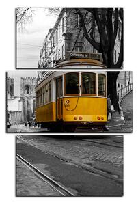 Slika na platnu - Povijesni tramvaj u centru Lisabona - pravokutnik 7116C (90x60 cm)