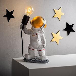 Stolna lampa Astronaut-1, bijela, poliester, visina 32 cm