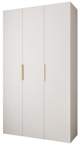 Ormar za garderobu 140 cm Carmela 40-4 (bijela + zlatna)