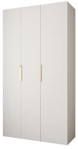 Zondo.hr Ormar za garderobu 130 cm Carmela 40-4 (bijela + zlatna). Akcija -20%. 1126646