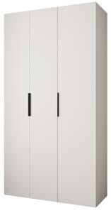 Zondo.hr Ormar za garderobu 130 cm Carmela 40-4 (bijela + crna). Akcija -20%. 1126645