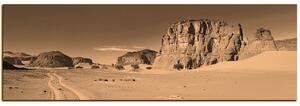 Slika na platnu - Cesta u pustinji - panorama 5129FA (105x35 cm)
