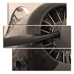 Slika na platnu - WWII avion s propelerom - kvadrat 3125FC (75x75 cm)