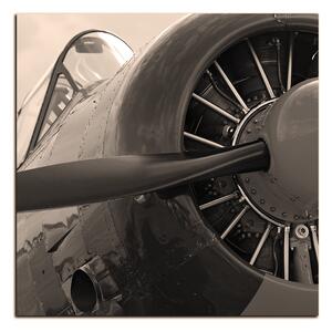 Slika na platnu - WWII avion s propelerom - kvadrat 3125FA (50x50 cm)