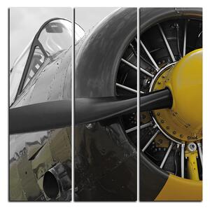 Slika na platnu - WWII avion s propelerom - kvadrat 3125QB (75x75 cm)