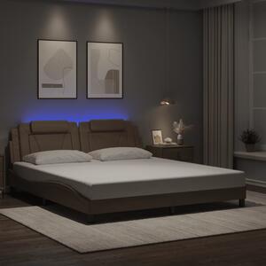 Okvir kreveta Viana s LED-om bez madracaboja cappuccina 180 x 200 cm - Smeđa / 180 x 200 cm