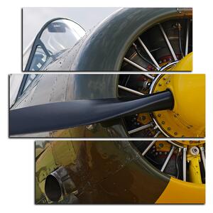 Slika na platnu - WWII avion s propelerom - kvadrat 3125C (75x75 cm)