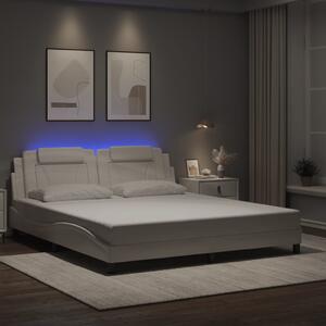 Okvir kreveta Viana s LED-om bez madraca bijeli 180x200 cm - Bijela / 180 x 200 cm