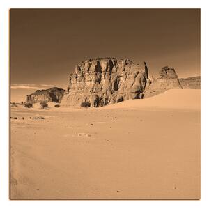 Slika na platnu - Cesta u pustinji - kvadrat 3129FA (50x50 cm)