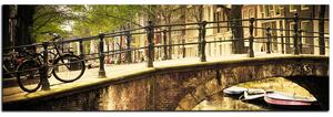 Slika na platnu - Romantični most preko kanala - panorama 5137A (105x35 cm)