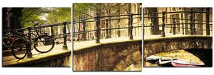 Slika na platnu - Romantični most preko kanala - panorama 5137D (90x30 cm)