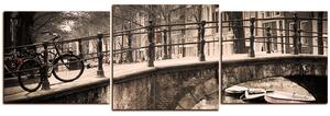 Slika na platnu - Romantični most preko kanala - panorama 5137FD (150x50 cm)