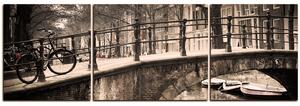 Slika na platnu - Romantični most preko kanala - panorama 5137FC (150x50 cm)