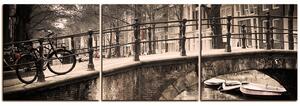 Slika na platnu - Romantični most preko kanala - panorama 5137FB (150x50 cm)