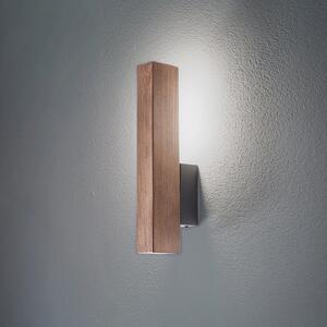 LED drvena zidna svjetiljka Teo, orah, 31 cm, 3000 K