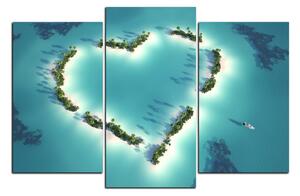 Slika na platnu - Otok u obliku srca 1136C (120x80 cm)