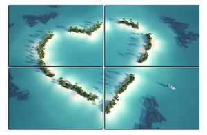 Slika na platnu - Otok u obliku srca 1136E (120x80 cm)